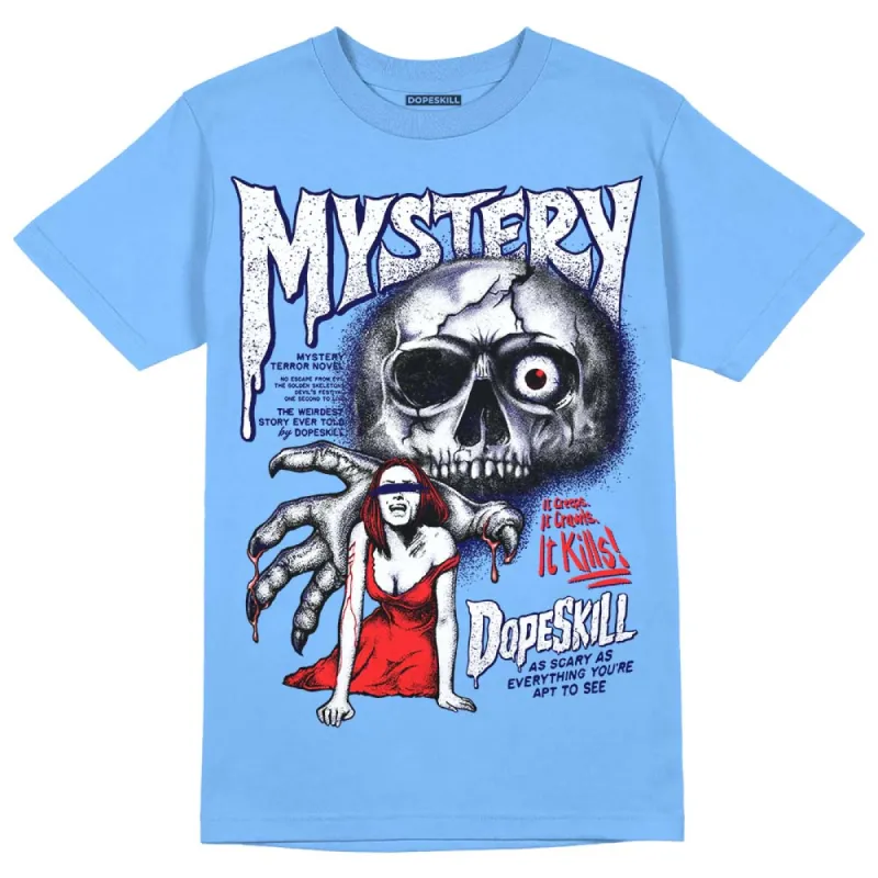 Dunk White Polar Blue DopeSkill University Blue T-shirt Mystery Ghostly Grasp Graphic sold by DopeSkill