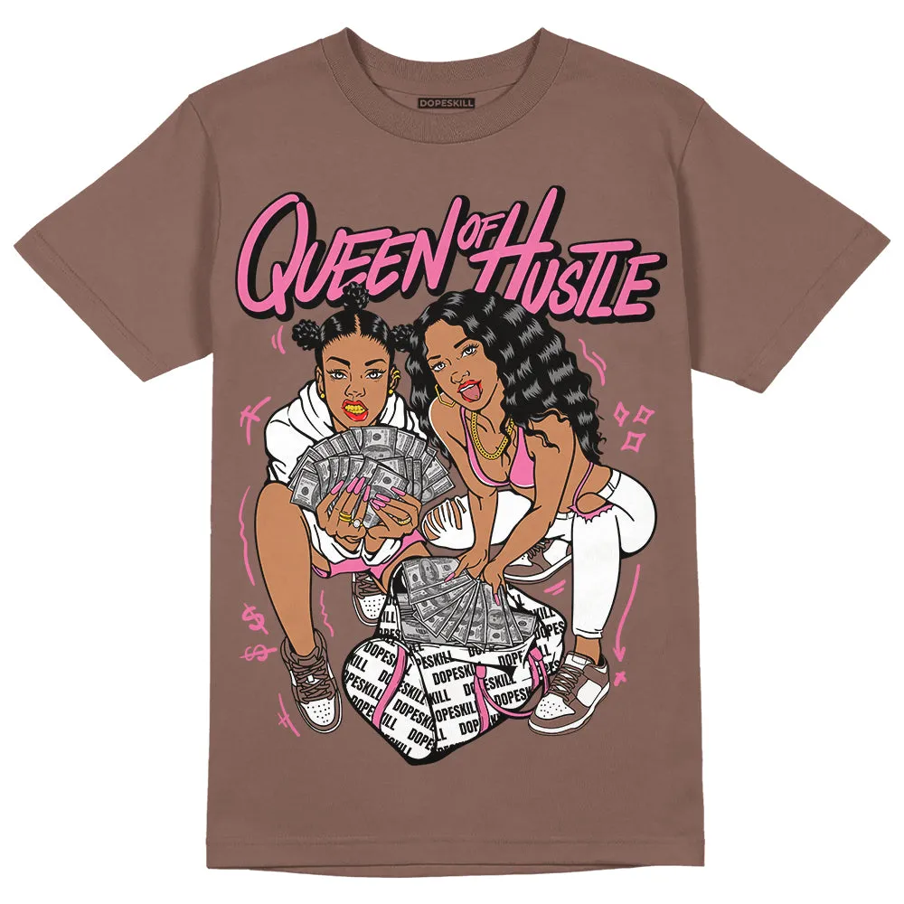 Dunk Smokey Mauve Playful Pink White Brown DopeSkill Brown Savana T-shirt Queen Of Hustle Graphic sold by DopeSkill