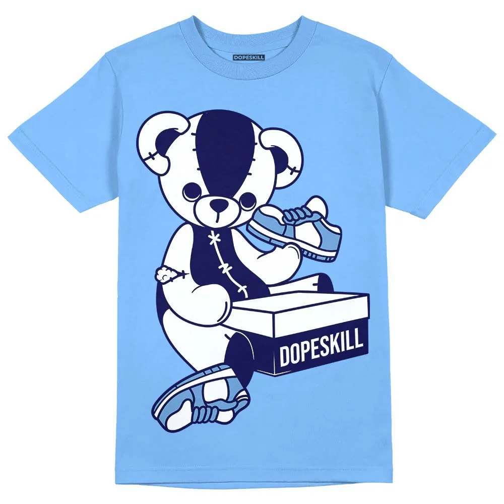 Dunk White Polar Blue DopeSkill University Blue T-shirt Sneakerhead BEAR Graphic sold by DopeSkill