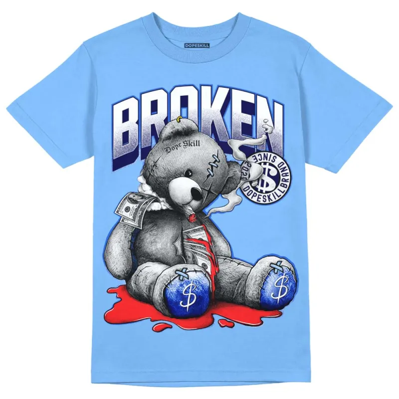 Dunk White Polar Blue DopeSkill University Blue T-shirt Sick Bear Graphic sold by DopeSkill