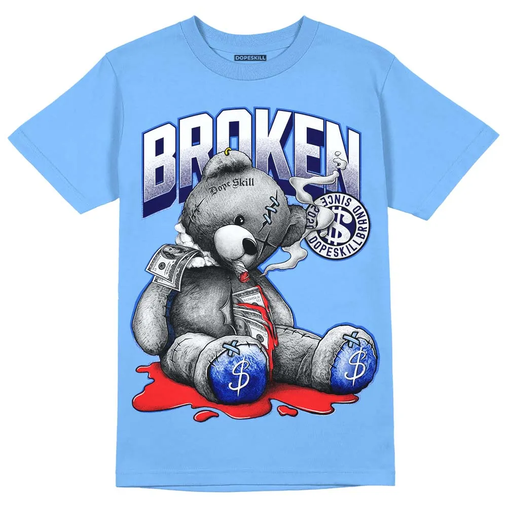 Dunk White Polar Blue DopeSkill University Blue T-shirt Sick Bear Graphic sold by DopeSkill
