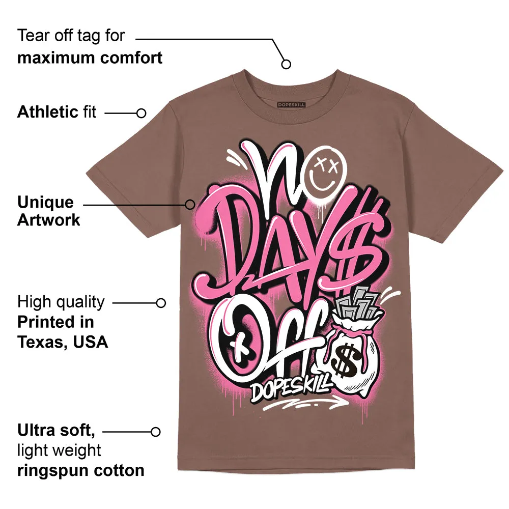 Dunk Smokey Mauve Playful Pink White Brown DopeSkill Brown Savana T-shirt No Days Off Graphic sold by DopeSkill product image thumbnail 2