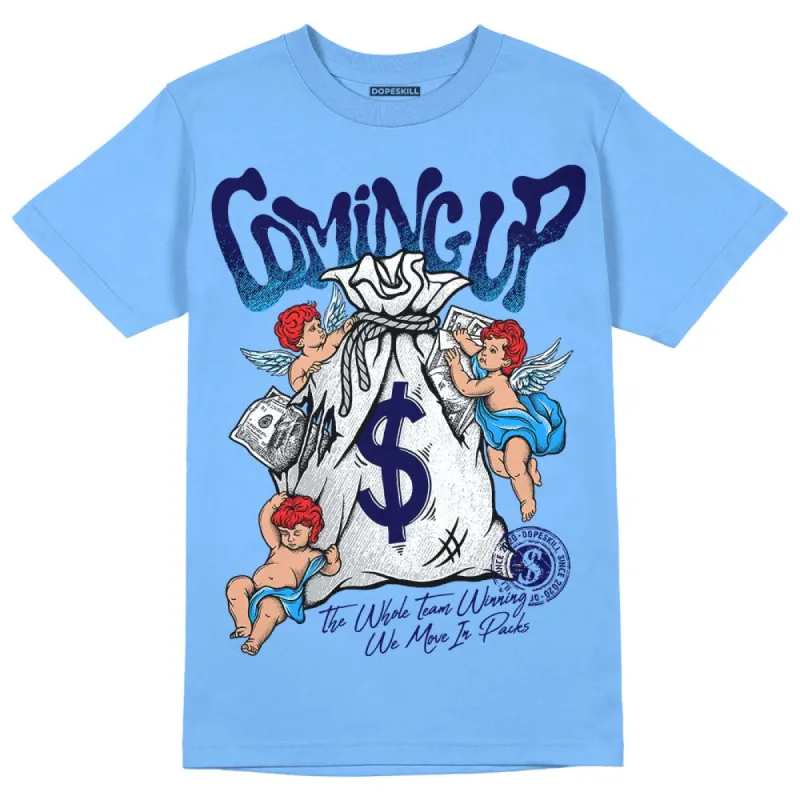 Dunk White Polar Blue DopeSkill University Blue T-shirt Money Bag Coming Up Graphic sold by DopeSkill