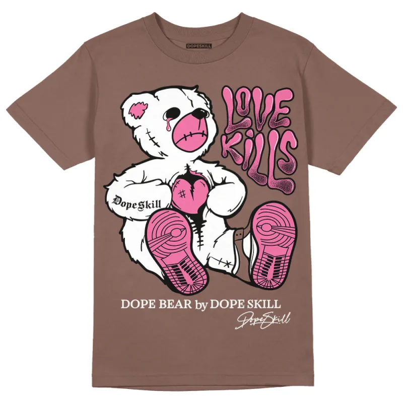 Dunk Smokey Mauve Playful Pink White Brown DopeSkill Brown Savana T-shirt Love Kills Graphic sold by DopeSkill