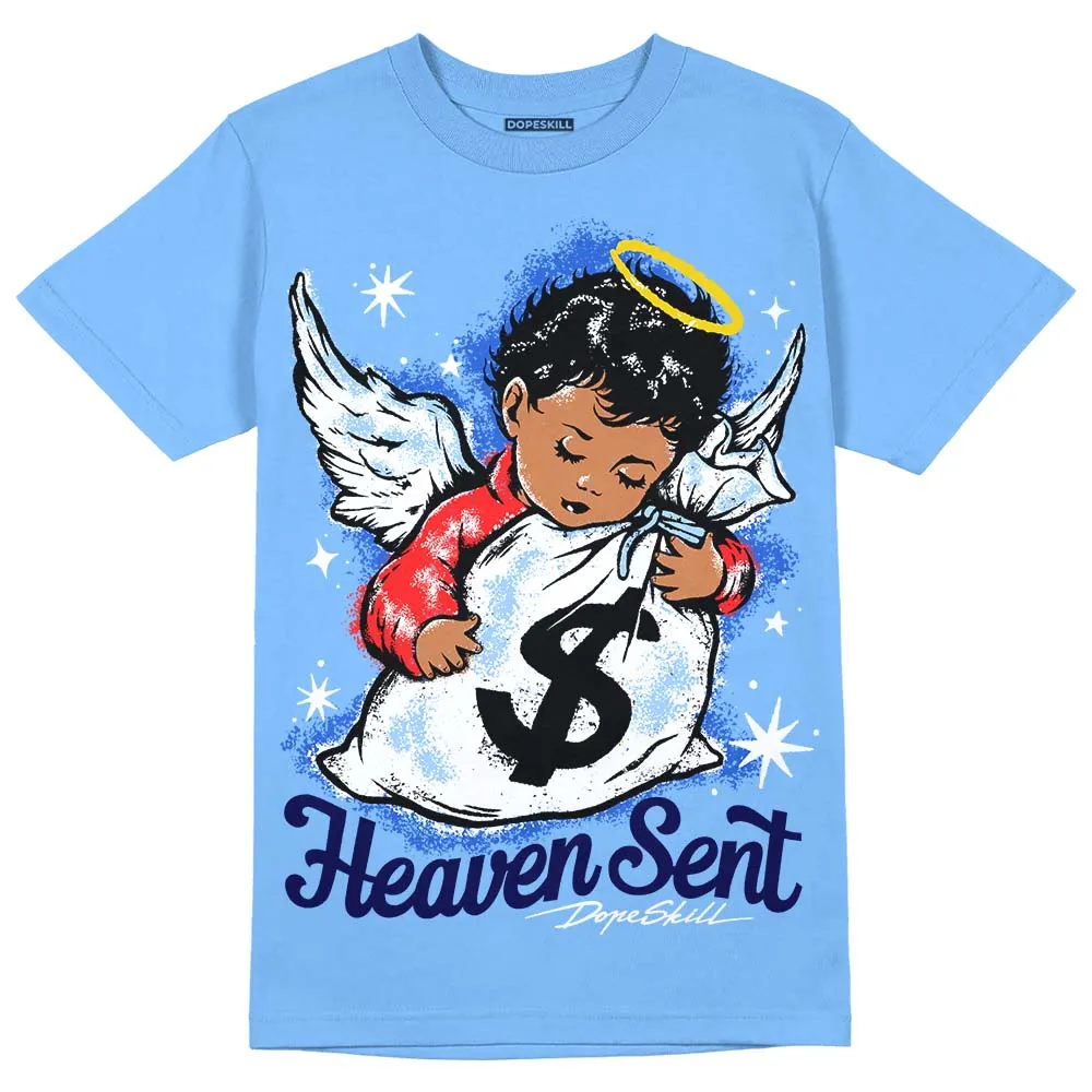 Dunk White Polar Blue DopeSkill University Blue T-shirt Heaven Sent Graphic sold by DopeSkill