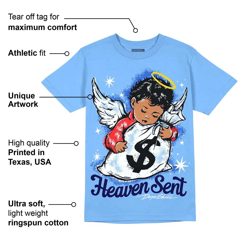 Dunk White Polar Blue DopeSkill University Blue T-shirt Heaven Sent Graphic sold by DopeSkill product image thumbnail 2