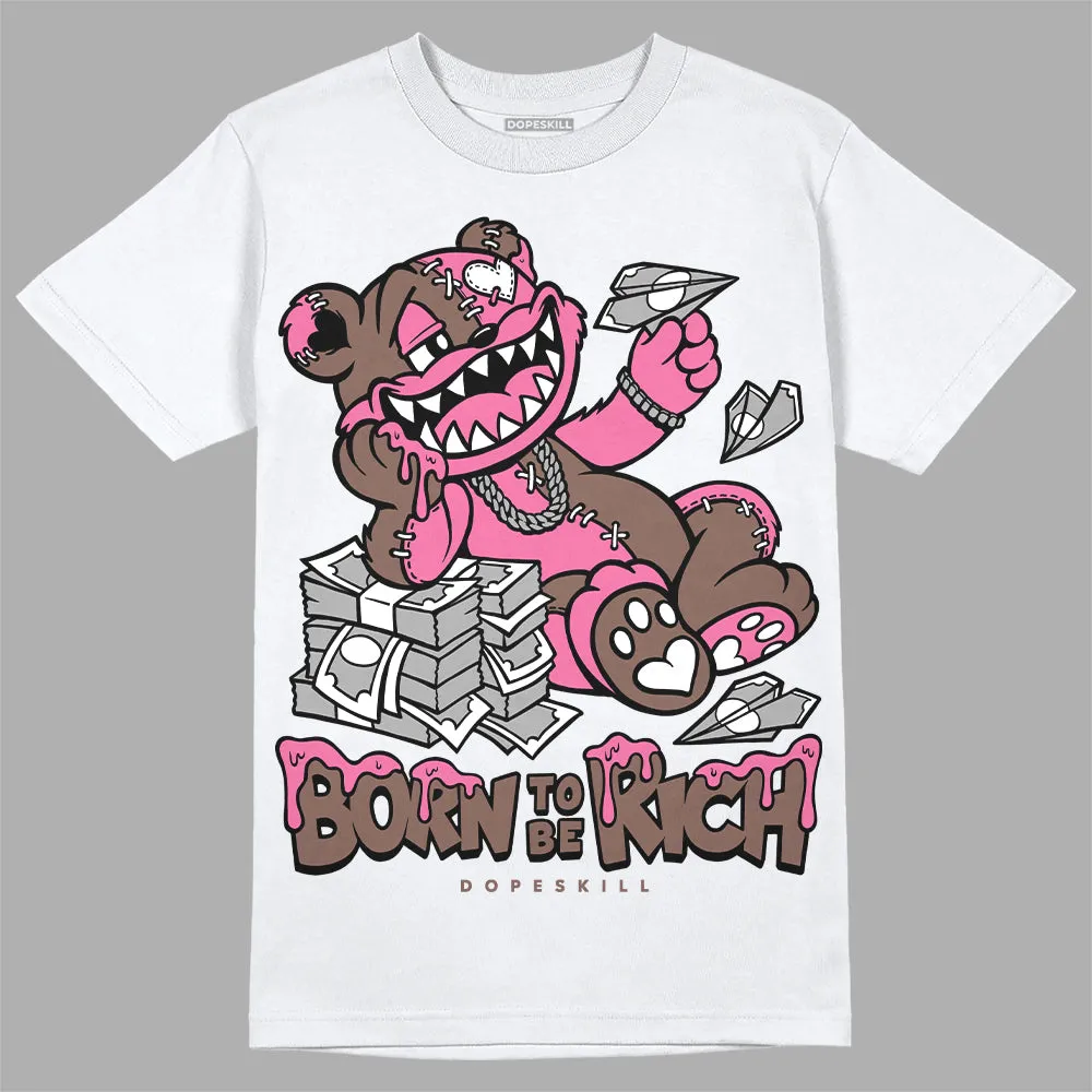 Dunk Smokey Mauve Playful Pink White Brown DopeSkill T-Shirt Born To Be Rich Graphic sold by DopeSkill
