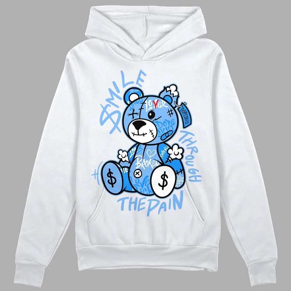 Powder Blue 9s DopeSkill Hoodie Sweatshirt Smile Through The Pain Graphic sold by DopeSkill