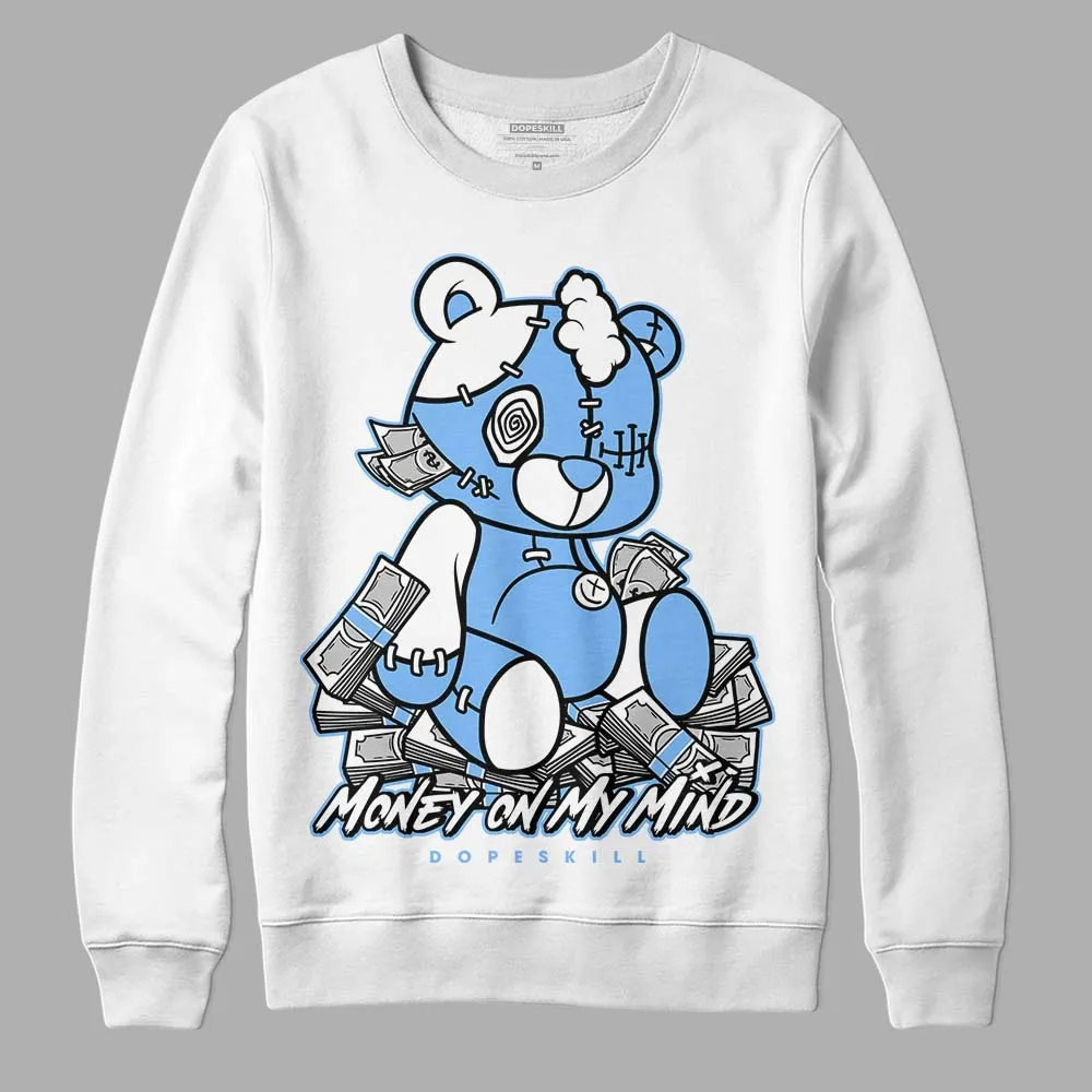 Powder Blue 9s DopeSkill Sweatshirt MOMM Bear Graphic sold by DopeSkill