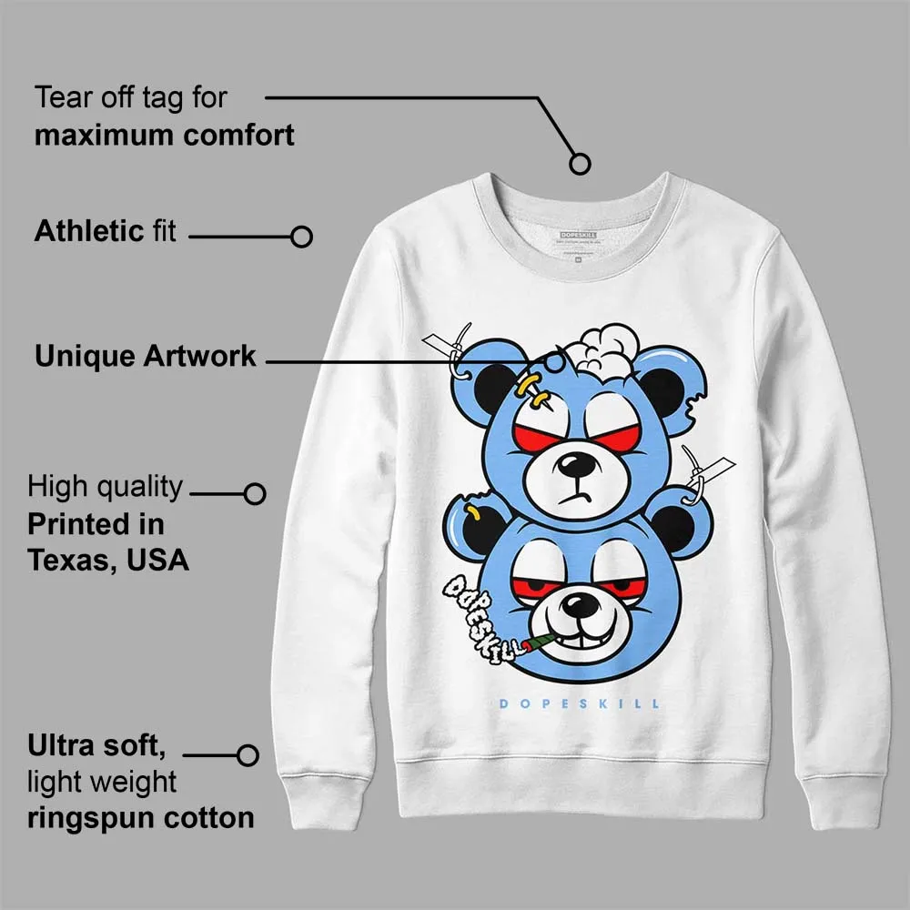 Powder Blue 9s DopeSkill Sweatshirt New Double Bear Graphic sold by DopeSkill product image thumbnail 3