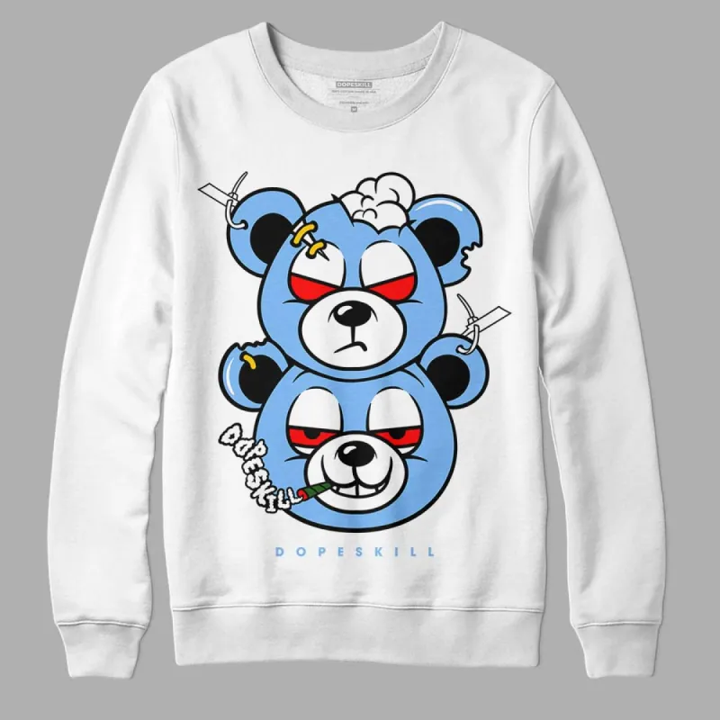 Powder Blue 9s DopeSkill Sweatshirt New Double Bear Graphic sold by DopeSkill