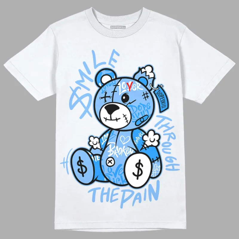 Powder Blue 9s DopeSkill T-Shirt Smile Through The Pain Graphic sold by DopeSkill
