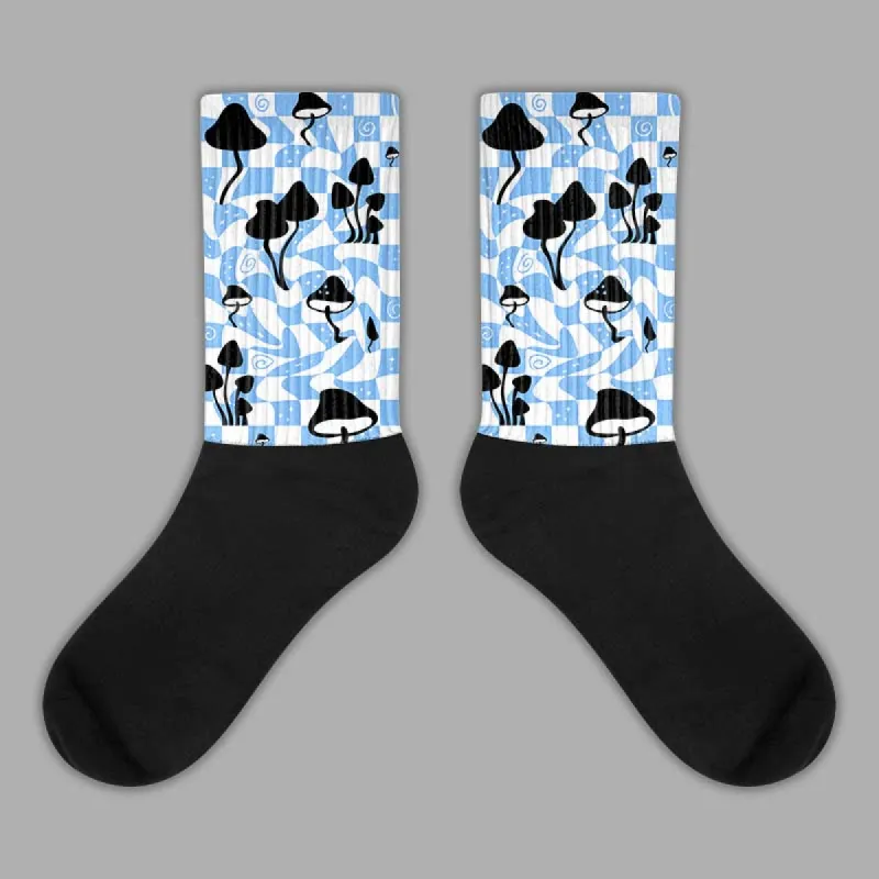 Powder Blue 9s DopeSkill Sublimated Socks Mushroom Graphic sold by DopeSkill
