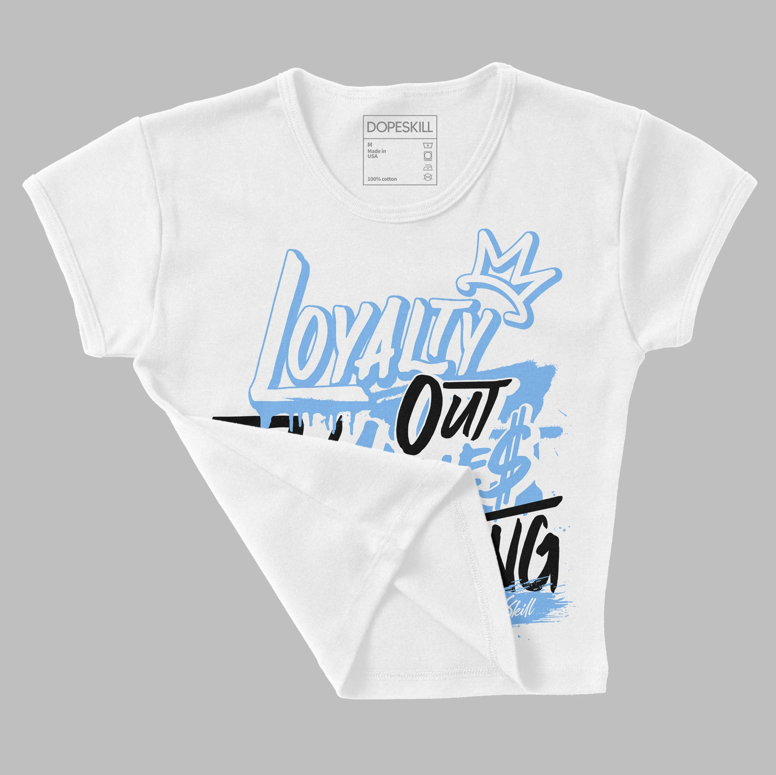 Powder Blue 9s DopeSkill Women's Crop Top LOVE Graphic sold by DopeSkill product image thumbnail 3
