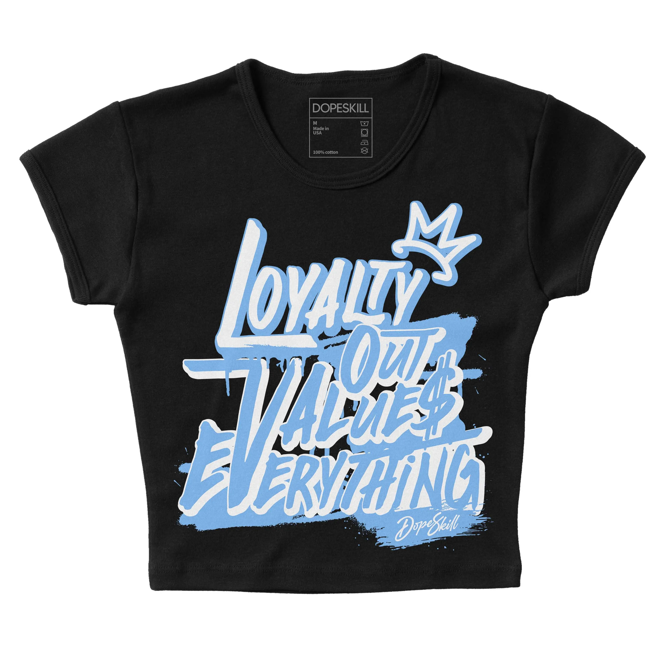 Powder Blue 9s DopeSkill Women's Crop Top LOVE Graphic sold by DopeSkill product image thumbnail 2