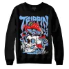 Powder Blue 9s DopeSkill Sweatshirt Trippin Graphic sold by DopeSkill