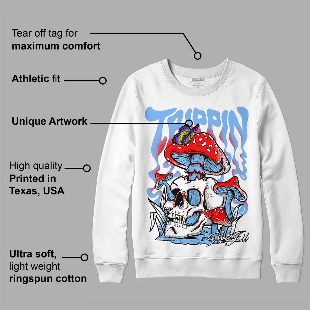 Powder Blue 9s DopeSkill Sweatshirt Trippin Graphic sold by DopeSkill product image thumbnail 3