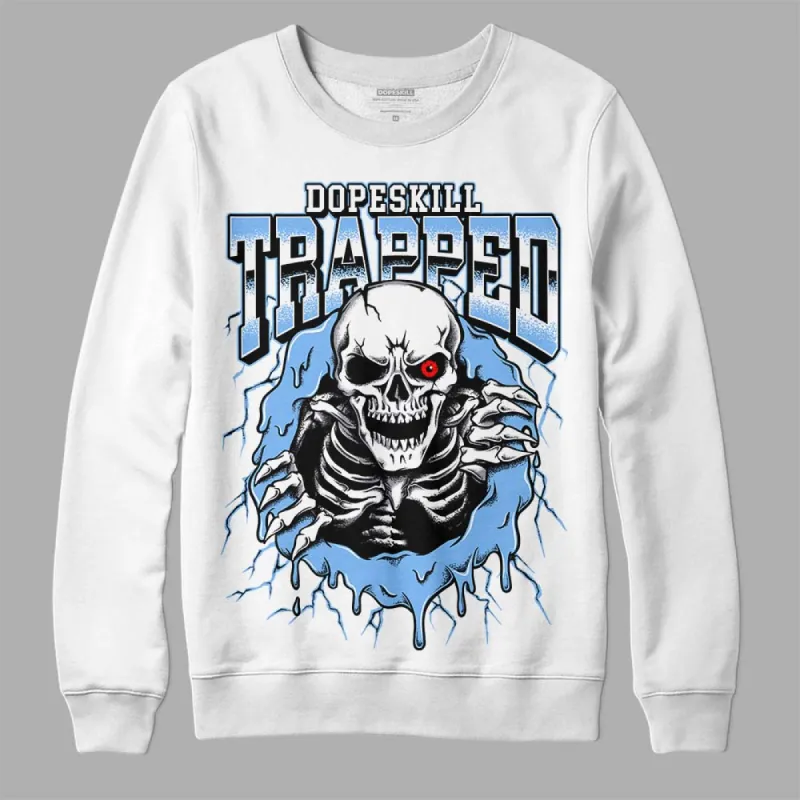 Powder Blue 9s DopeSkill Sweatshirt Trapped Halloween Graphic sold by DopeSkill