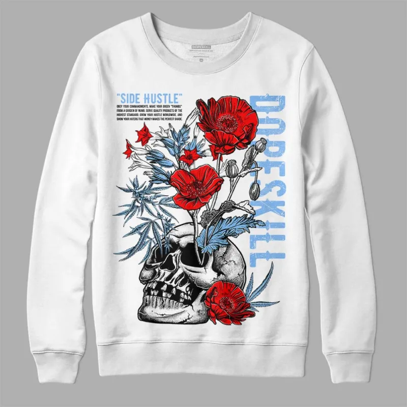 Powder Blue 9s DopeSkill Sweatshirt Side Hustle Graphic sold by DopeSkill