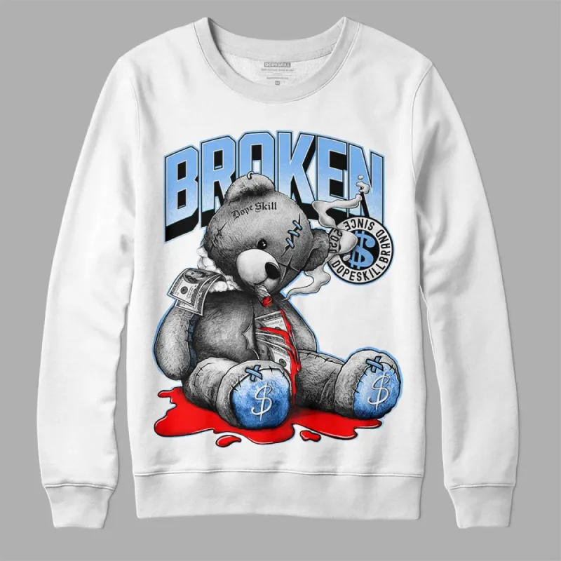 Powder Blue 9s DopeSkill Sweatshirt Sick Bear Graphic sold by DopeSkill