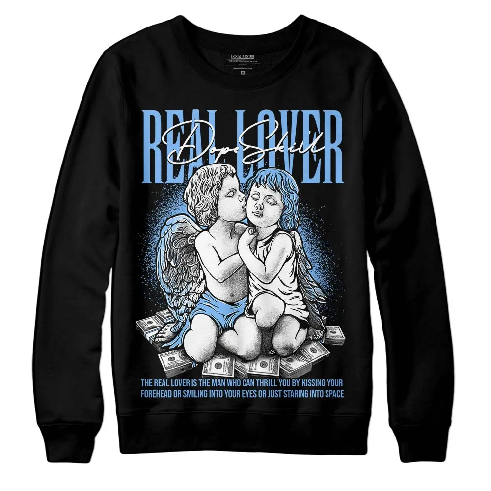 Powder Blue 9s DopeSkill Sweatshirt Real Lover Graphic sold by DopeSkill product image thumbnail 2