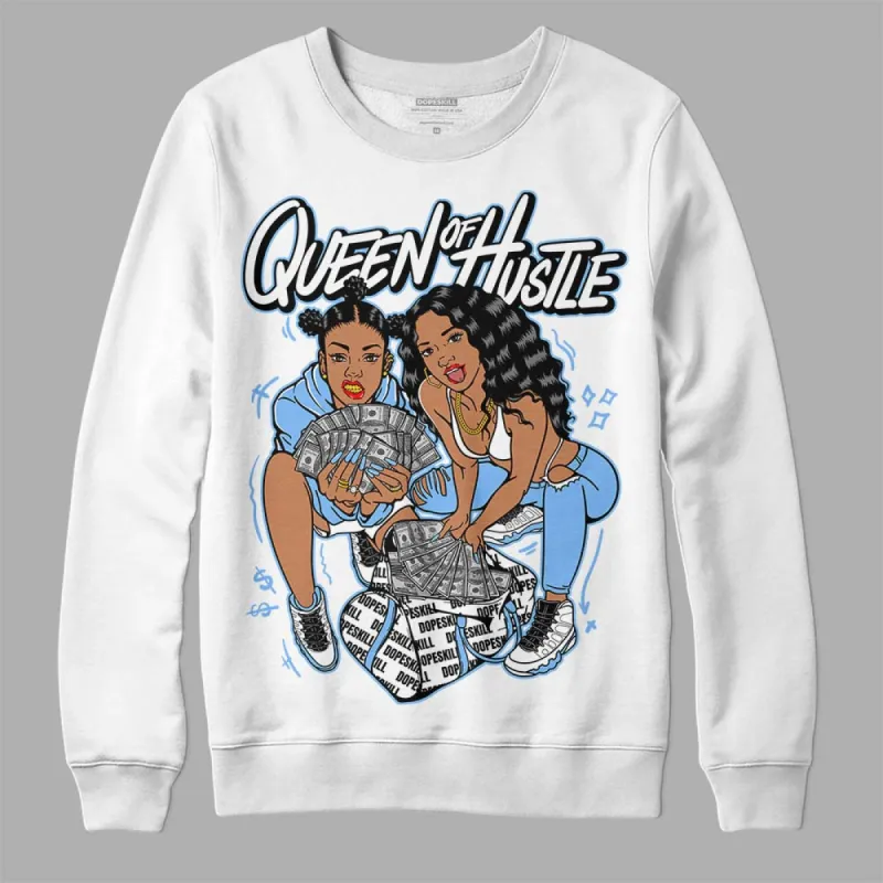 Powder Blue 9s DopeSkill Sweatshirt Queen Of Hustle Graphic sold by DopeSkill