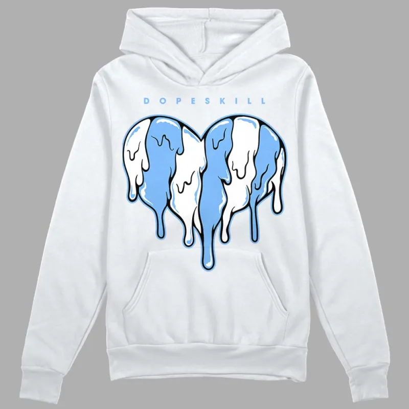 Powder Blue 9s DopeSkill Hoodie Sweatshirt Slime Drip Heart Graphic sold by DopeSkill