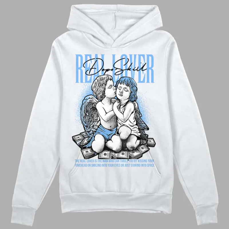 Powder Blue 9s DopeSkill Hoodie Sweatshirt Real Lover Graphic sold by DopeSkill