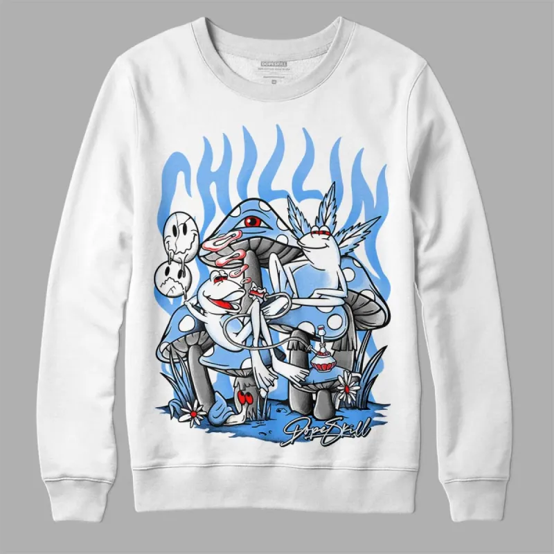 Powder Blue 9s DopeSkill Sweatshirt Chillin Graphic sold by DopeSkill