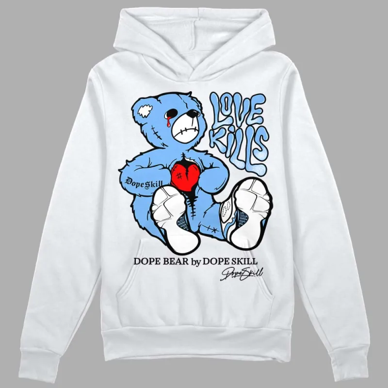 Powder Blue 9s DopeSkill Hoodie Sweatshirt Love Kills Graphic sold by DopeSkill