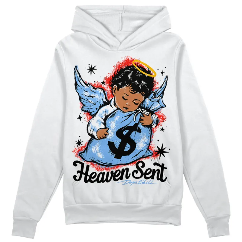 Powder Blue 9s DopeSkill Hoodie Sweatshirt Heaven Sent Graphic sold by DopeSkill