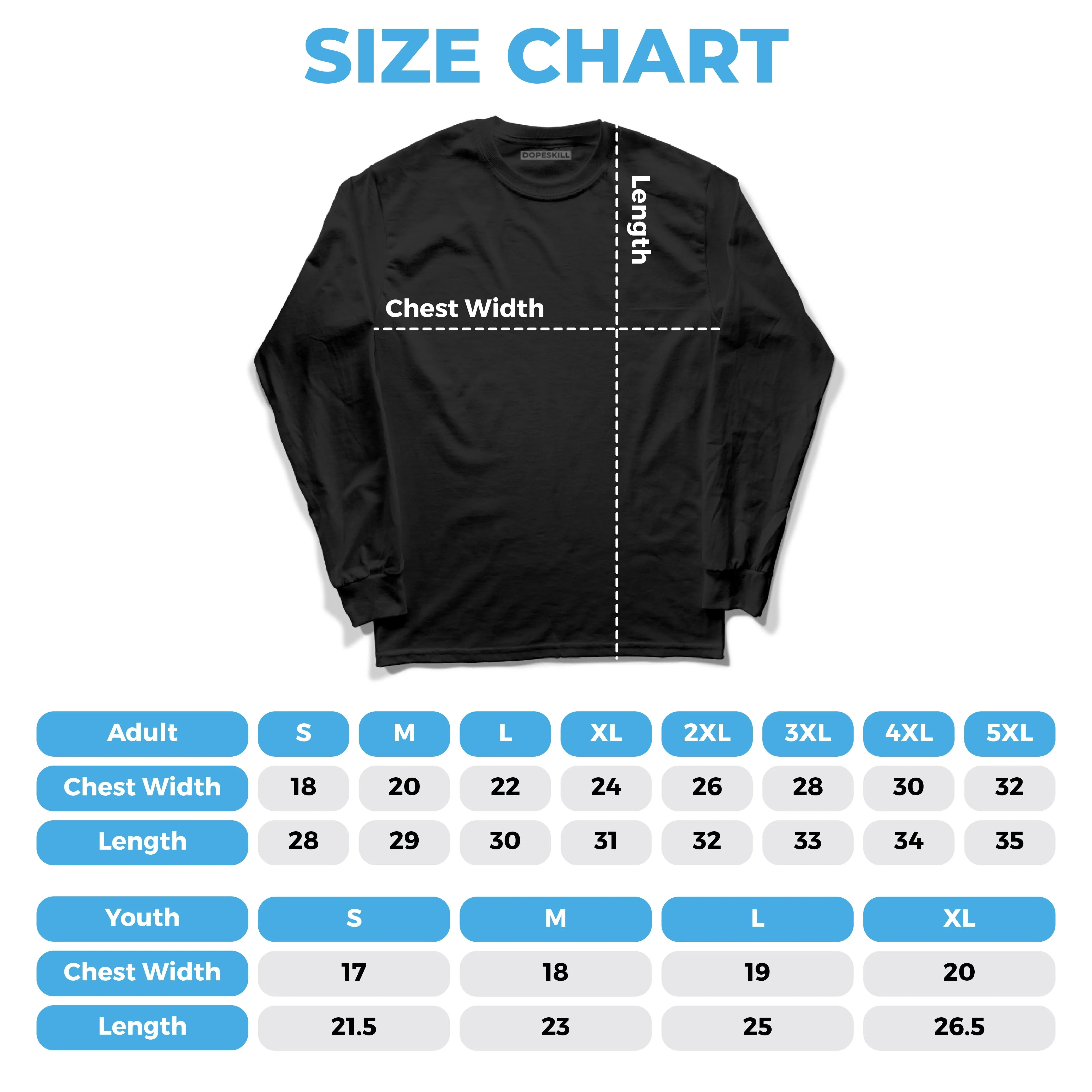 Powder Blue 9s DopeSkill Long Sleeve T-Shirt Trippin Graphic sold by DopeSkill product image thumbnail 3