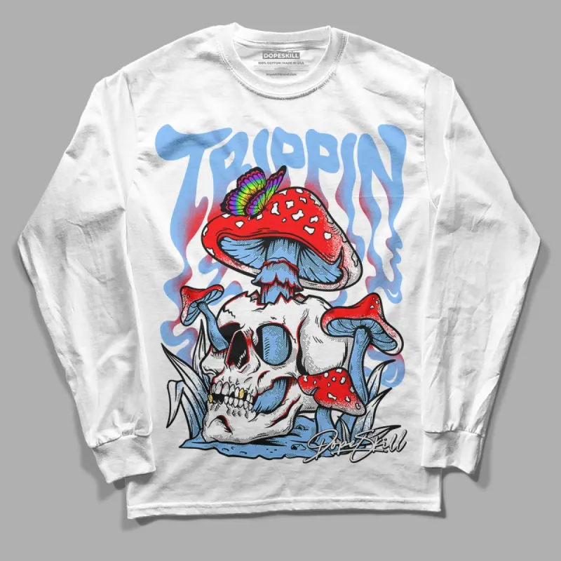Powder Blue 9s DopeSkill Long Sleeve T-Shirt Trippin Graphic sold by DopeSkill