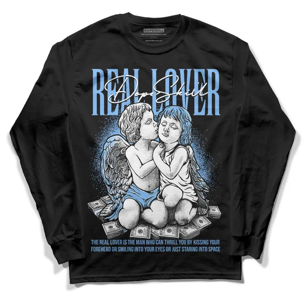 Powder Blue 9s DopeSkill Long Sleeve T-Shirt Real Lover Graphic sold by DopeSkill product image thumbnail 2