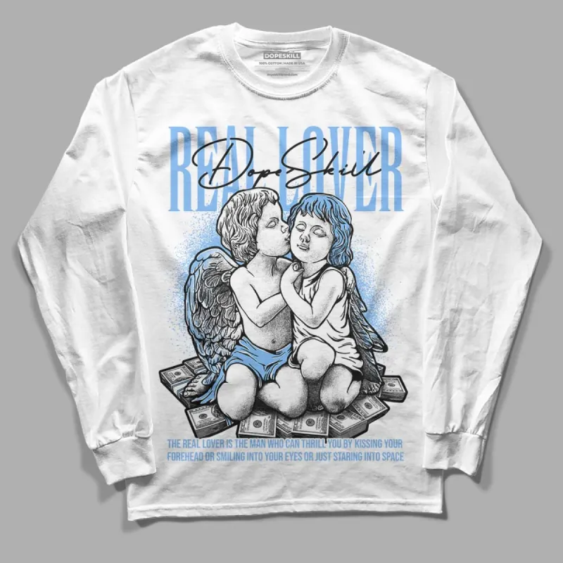 Powder Blue 9s DopeSkill Long Sleeve T-Shirt Real Lover Graphic sold by DopeSkill