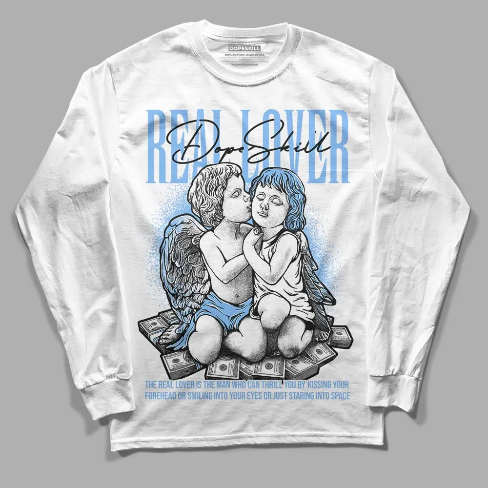 Powder Blue 9s DopeSkill Long Sleeve T-Shirt Real Lover Graphic sold by DopeSkill