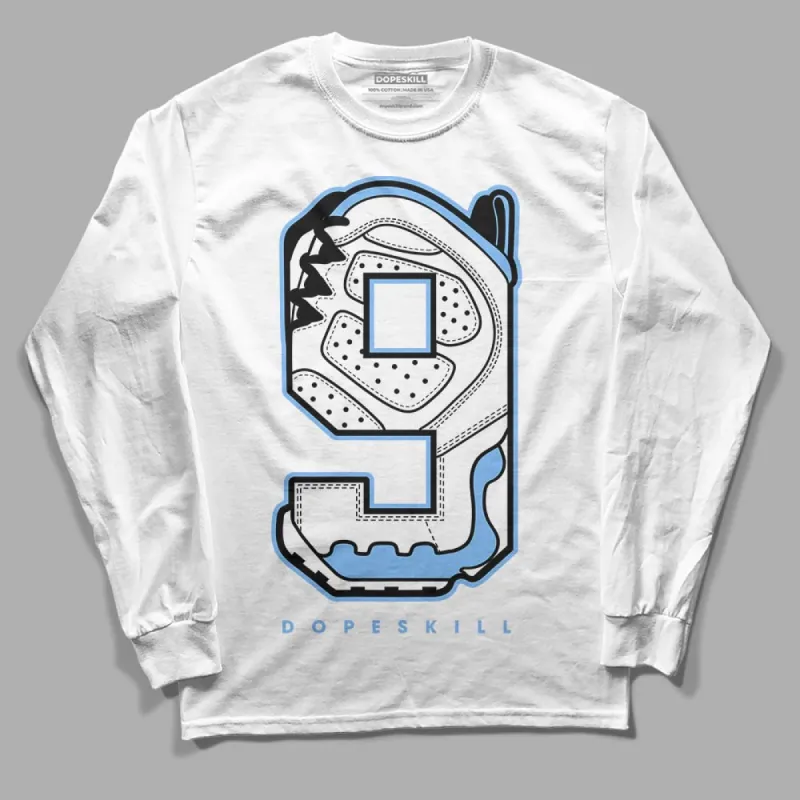 Powder Blue 9s DopeSkill Long Sleeve T-Shirt No.9 Graphic sold by DopeSkill