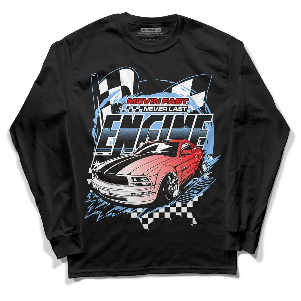 Powder Blue 9s DopeSkill Long Sleeve T-Shirt ENGINE Tshirt Graphic sold by DopeSkill product image thumbnail 2