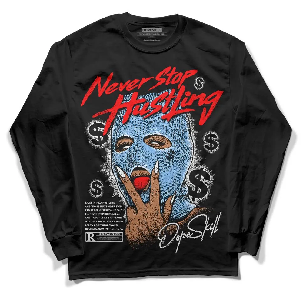 Powder Blue 9s DopeSkill Long Sleeve T-Shirt Never Stop Hustling Graphic sold by DopeSkill product image thumbnail 2