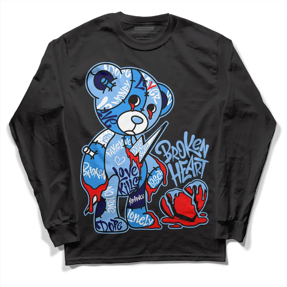 Powder Blue 9s DopeSkill Long Sleeve T-Shirt Broken Heart Graphic sold by DopeSkill product image thumbnail 2