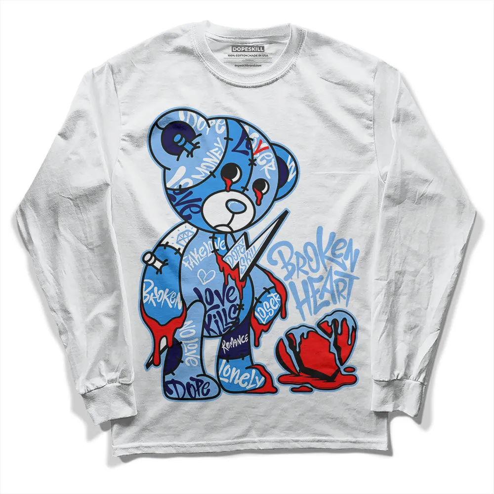 Powder Blue 9s DopeSkill Long Sleeve T-Shirt Broken Heart Graphic sold by DopeSkill