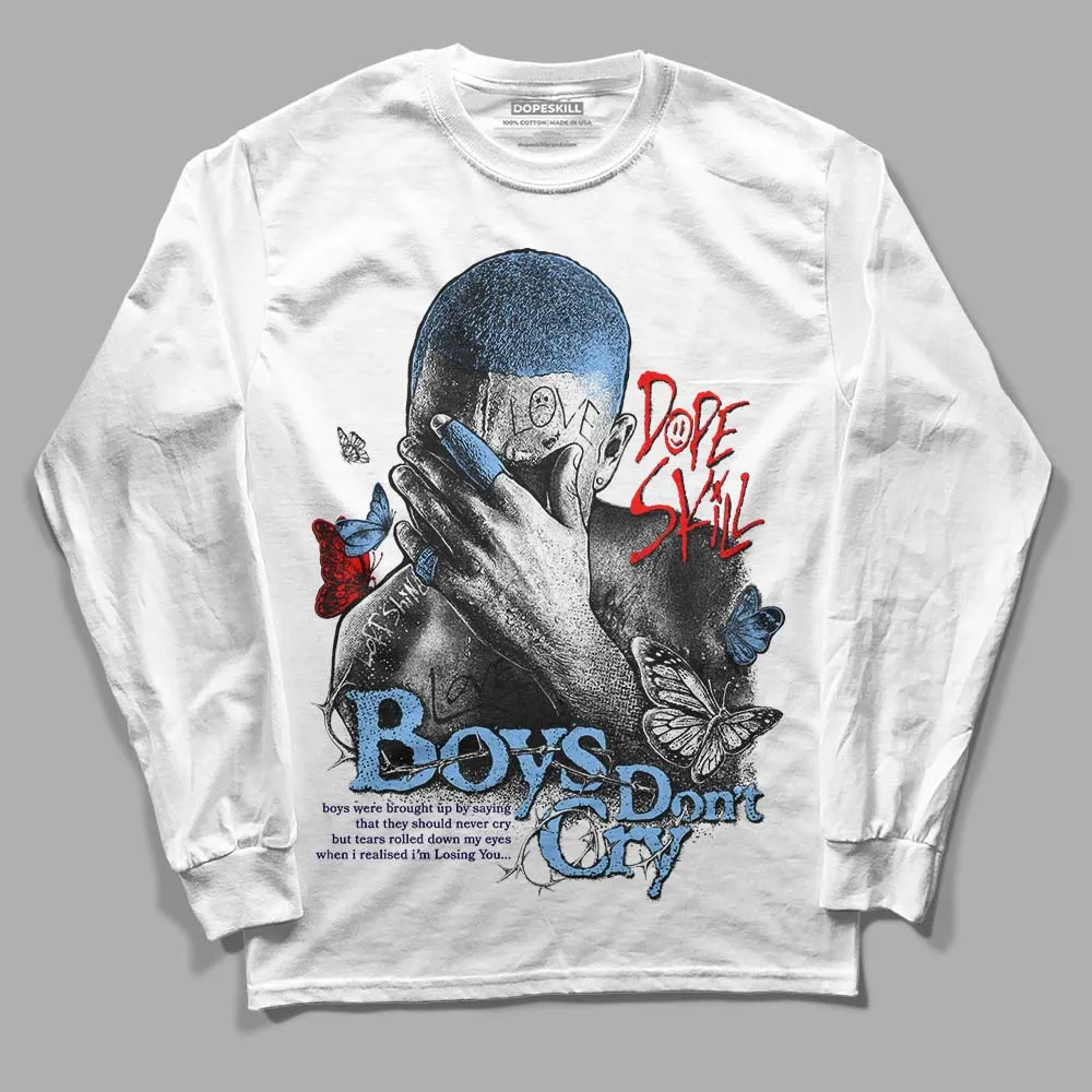 Powder Blue 9s DopeSkill Long Sleeve T-Shirt Boys Don't Cry Graphic sold by DopeSkill