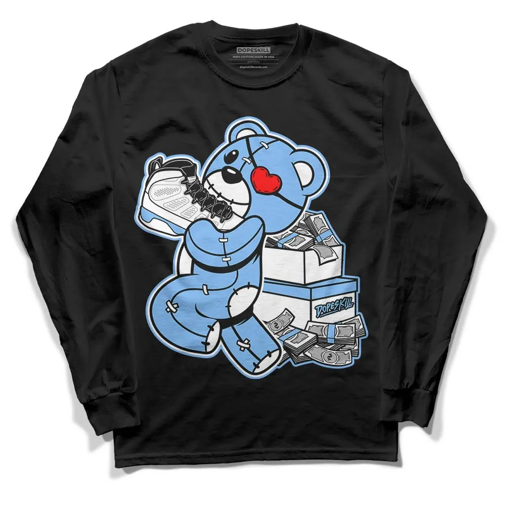 Powder Blue 9s DopeSkill Long Sleeve T-Shirt Bear Steals Sneaker Graphic sold by DopeSkill product image thumbnail 2