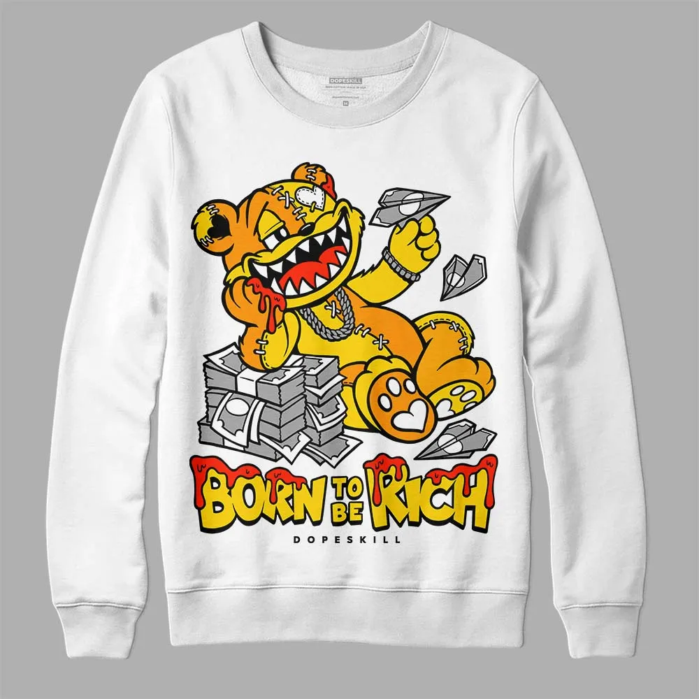 Yellow Ochre 6s DopeSkill Sweatshirt Born To Be Rich Graphic sold by DopeSkill product image thumbnail 2