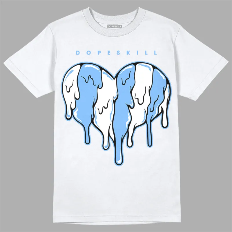 Powder Blue 9s DopeSkill T-Shirt Slime Drip Heart Graphic sold by DopeSkill