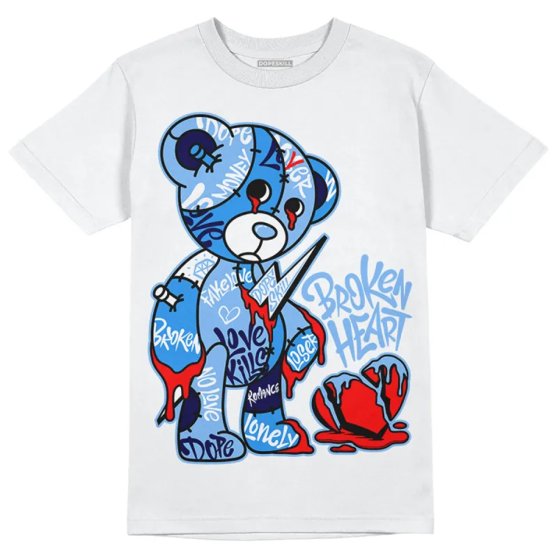 Powder Blue 9s DopeSkill T-Shirt Broken Heart Graphic sold by DopeSkill