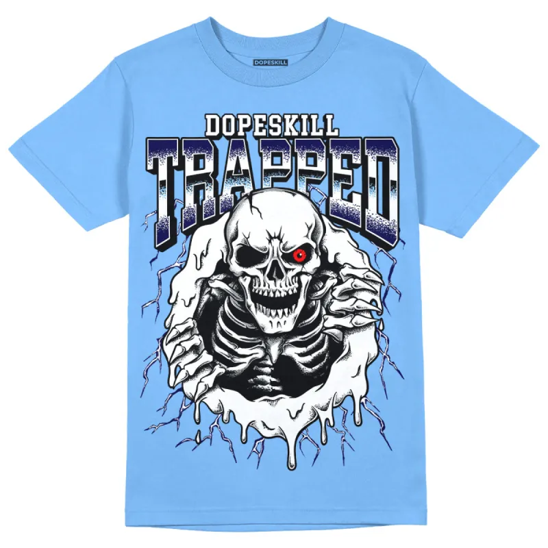 Powder Blue 9s DopeSkill Sky Blue T-shirt Trapped Halloween Graphic sold by DopeSkill
