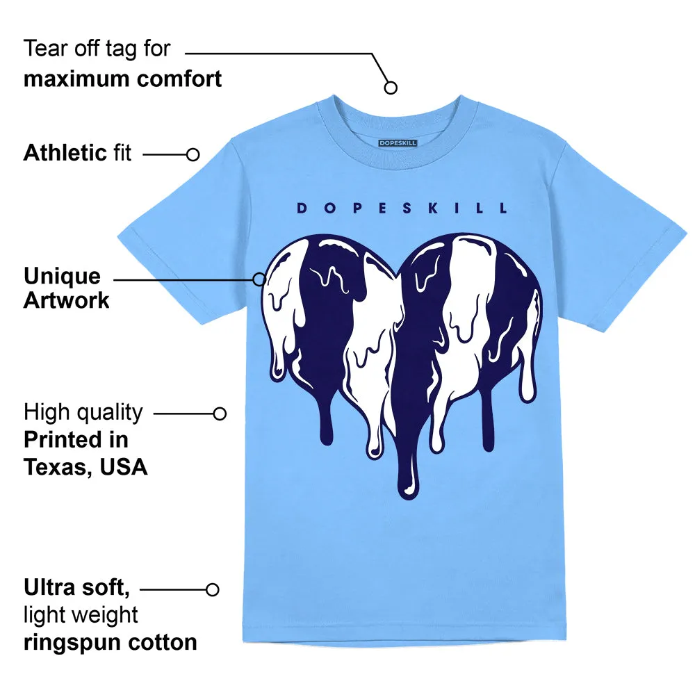Powder Blue 9s DopeSkill Sky Blue T-shirt Slime Drip Heart Graphic sold by DopeSkill product image thumbnail 2