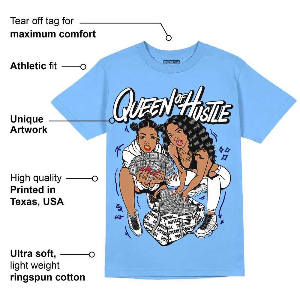 Powder Blue 9s DopeSkill Sky Blue T-shirt Queen Of Hustle Graphic sold by DopeSkill product image thumbnail 2