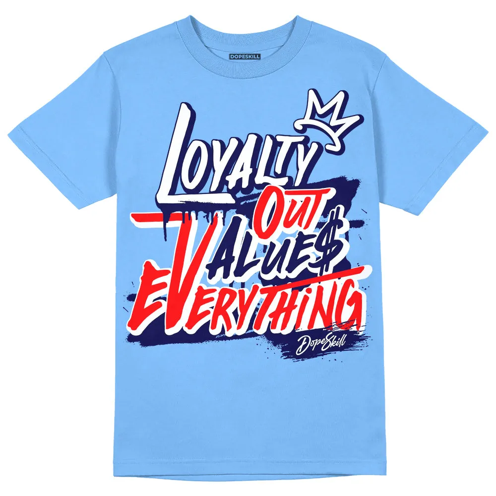 Powder Blue 9s DopeSkill Sky Blue T-shirt LOVE Graphic sold by DopeSkill